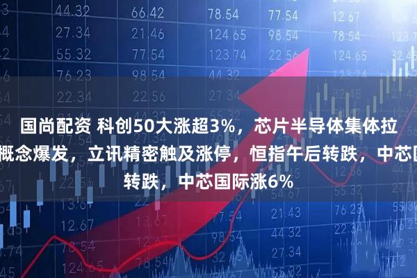 国尚配资 科创50大涨超3%，芯片半导体集体拉升，PCB概念爆发，立讯精密触及涨停，恒指午后转跌，中芯国际涨6%